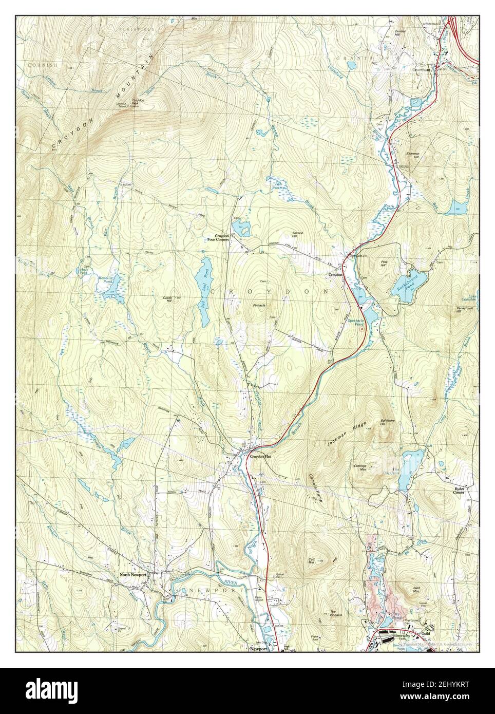 Mount Washington 1909 old map Franconia Mtns WHITE MOUNTAINS New Hampshire 