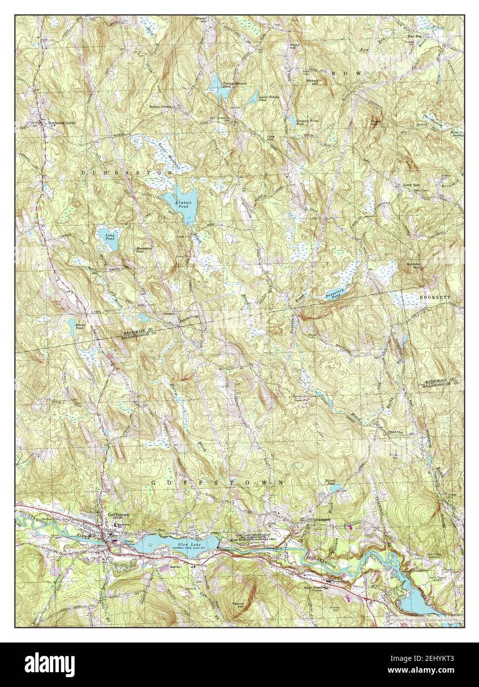 Goffstown map hi-res stock photography and images - Alamy