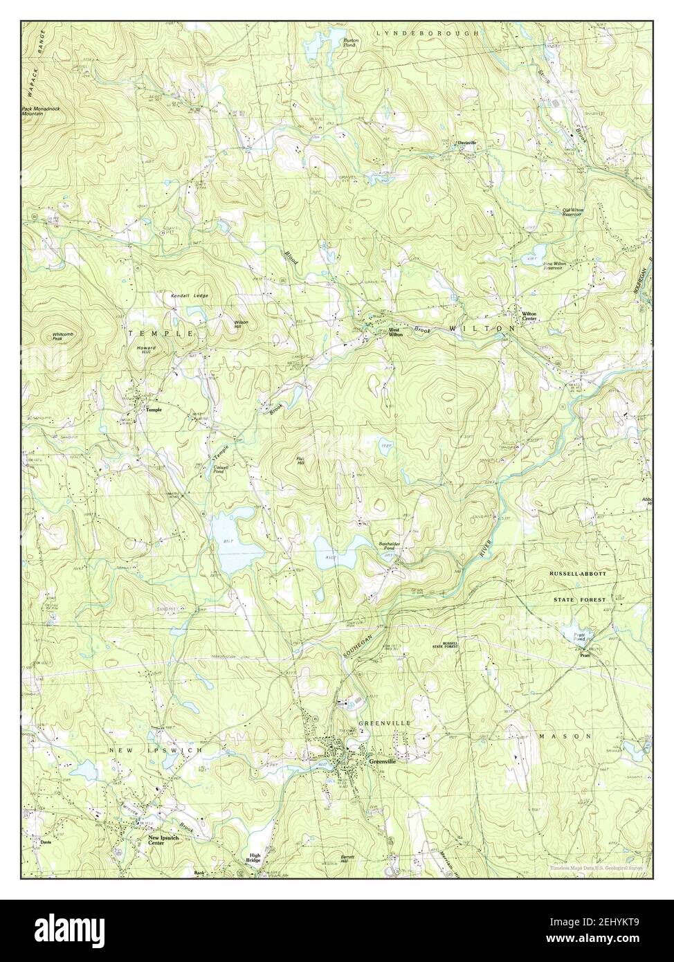 Greenville, New Hampshire, map 1987, 124000, United States of America