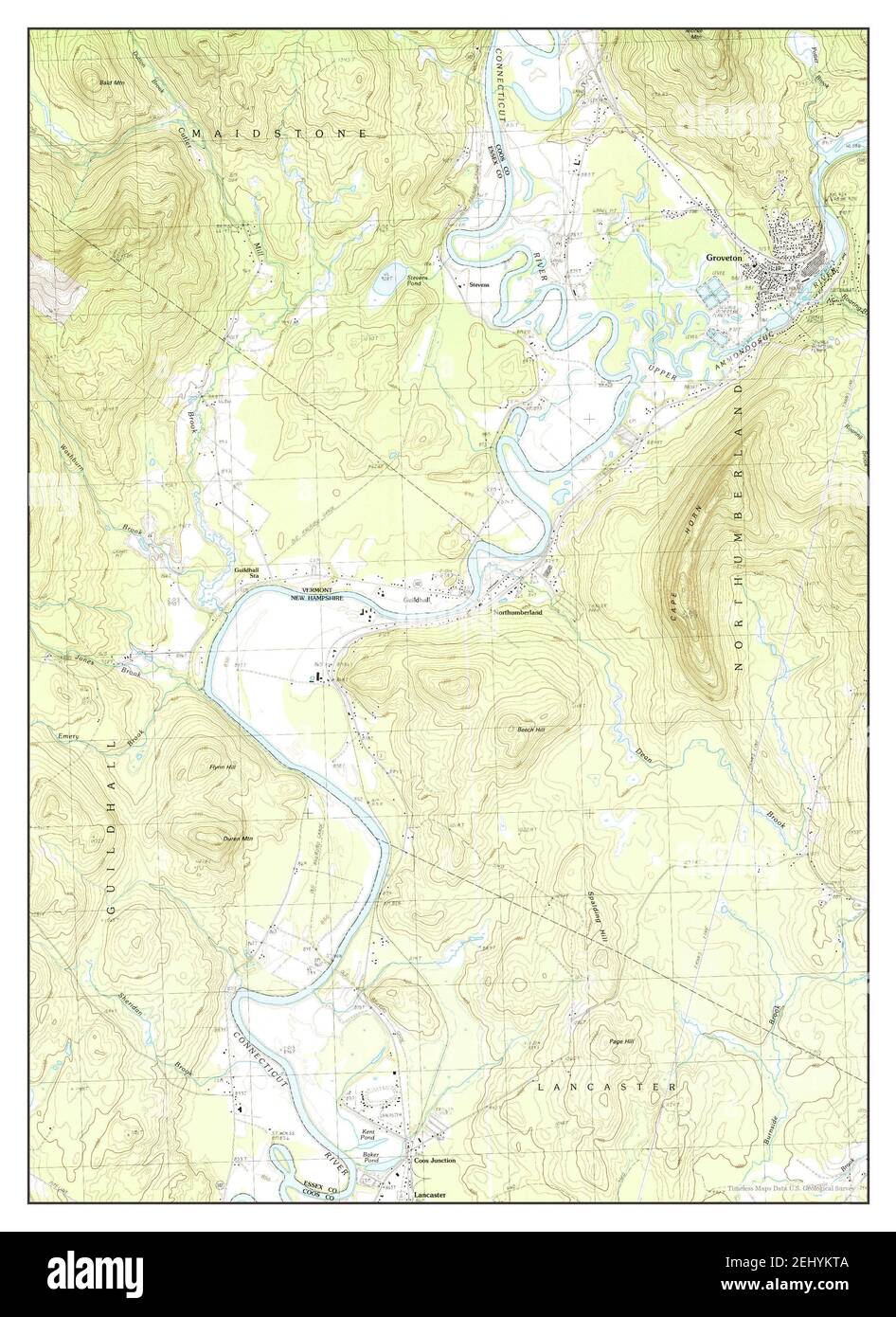 Map of groveton new hampshire Cut Out Stock Images & Pictures Alamy
