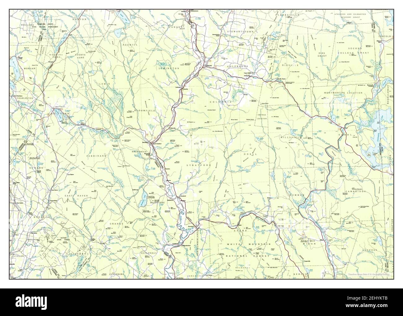 Groveton new hampshire map Cut Out Stock Images & Pictures Alamy