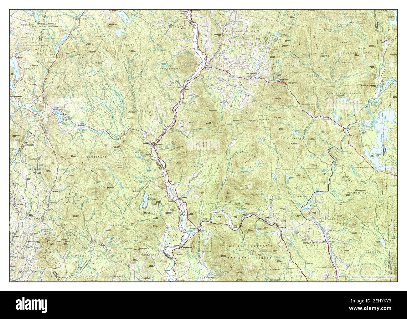 Groveton new hampshire map Cut Out Stock Images & Pictures Alamy