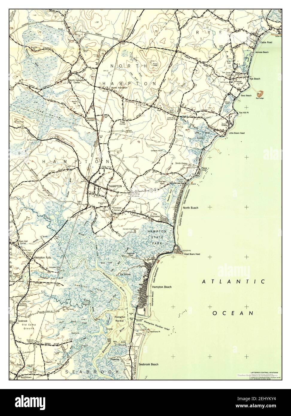 Hampton, New Hampshire, map 1944, 1:24000, United States of America by 