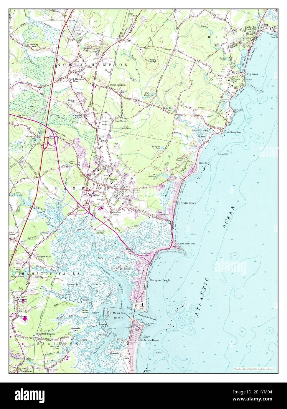 Hampton, New Hampshire, map 1957, 1:24000, United States of America by 