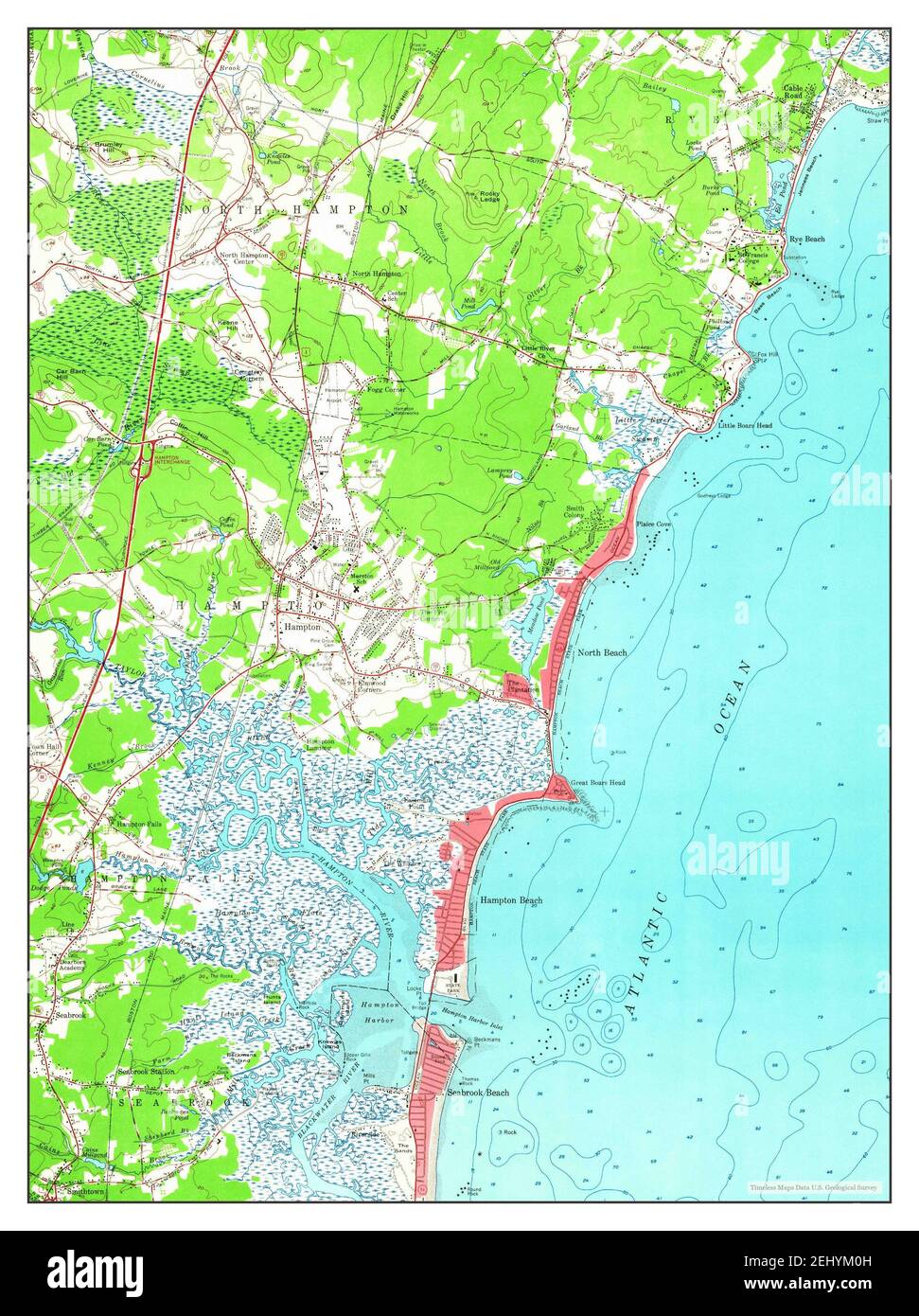 Hampton, New Hampshire, map 1957, 1:24000, United States of America by 