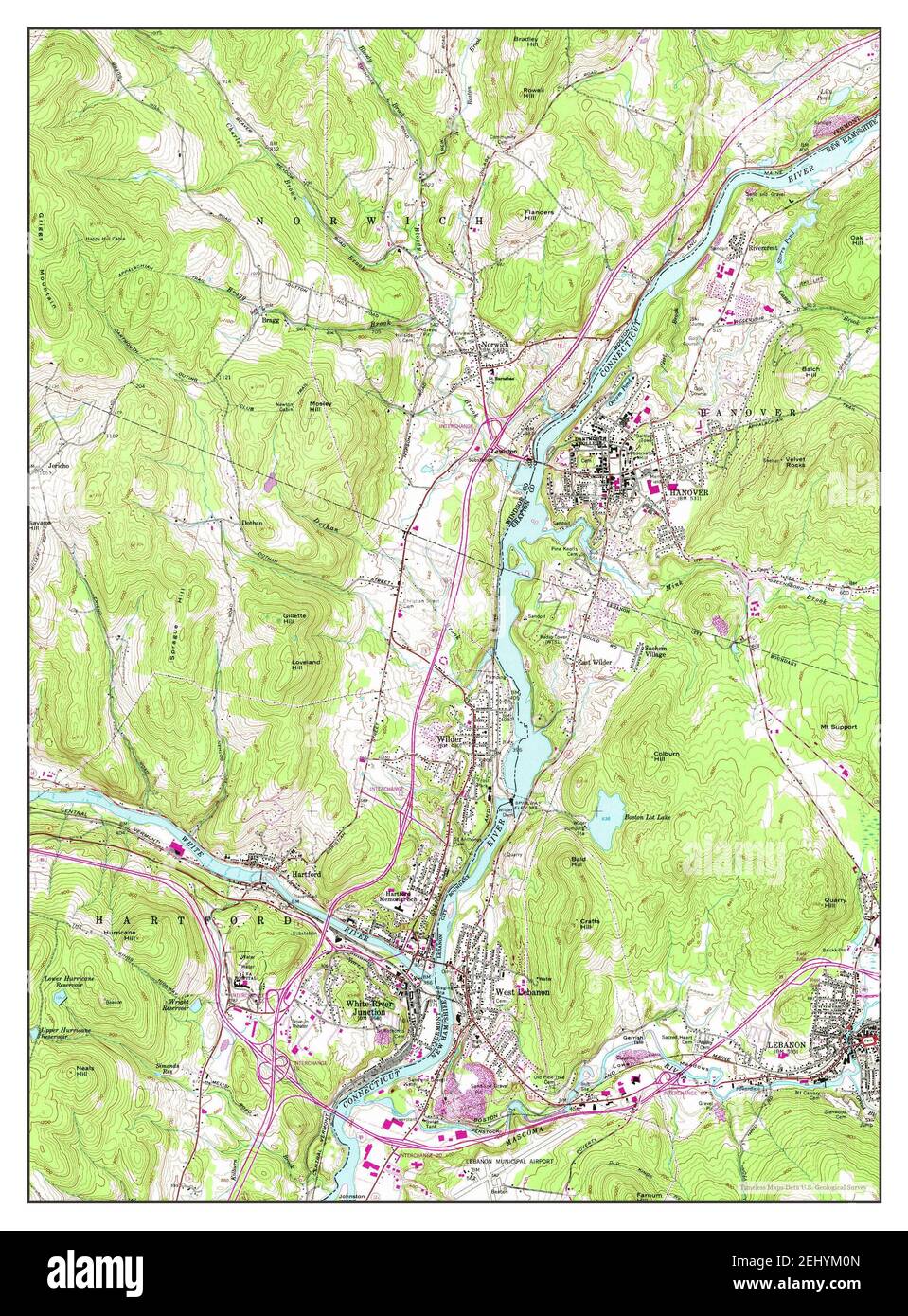 Hanover new hampshire map Cut Out Stock Images & Pictures - Alamy