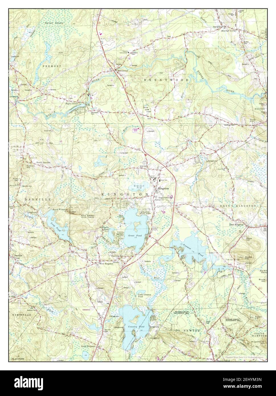 Kingston, New Hampshire, map 1981, 124000, United States of America by