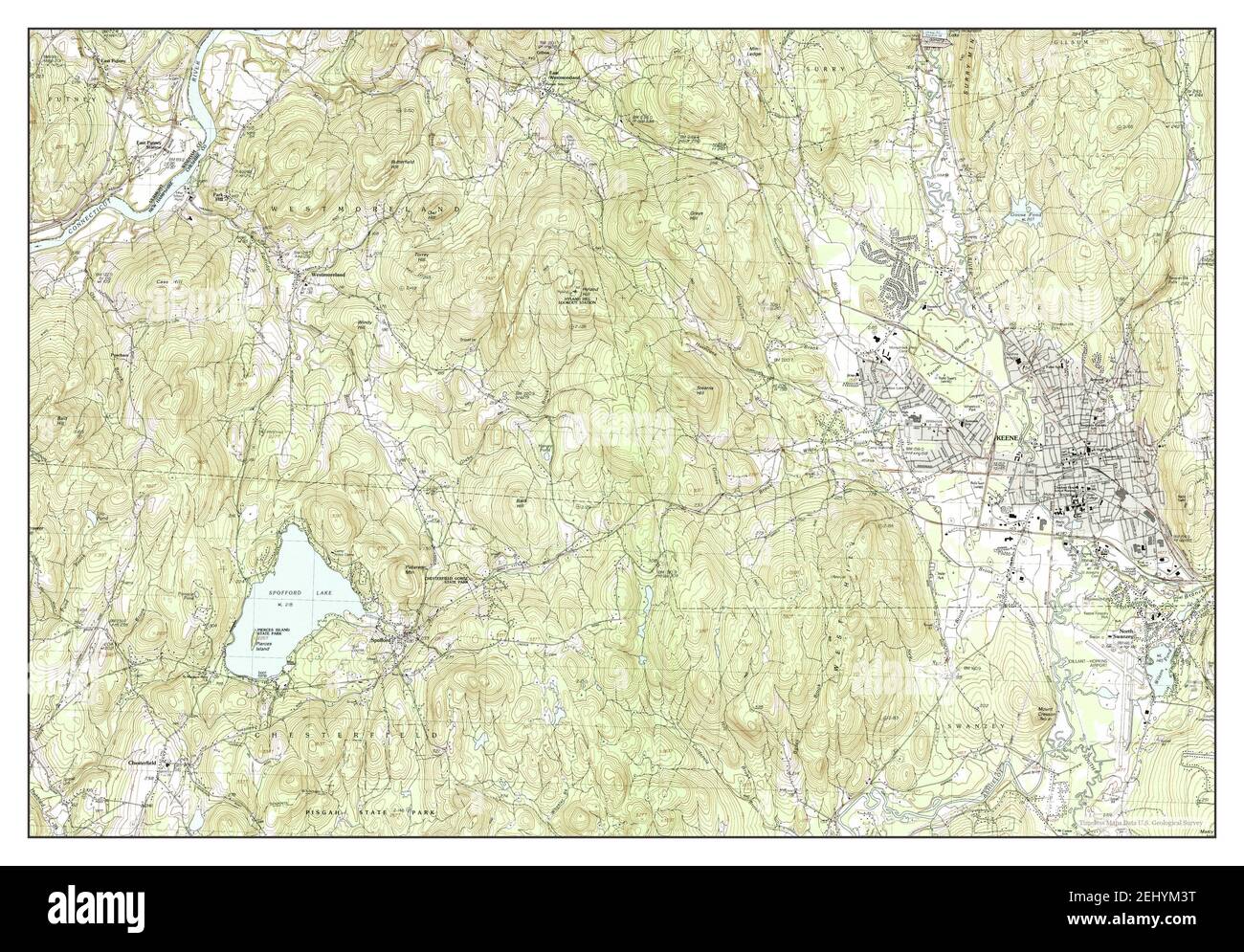 Keene, New Hampshire, map 1984, 1:25000, United States of America by ...