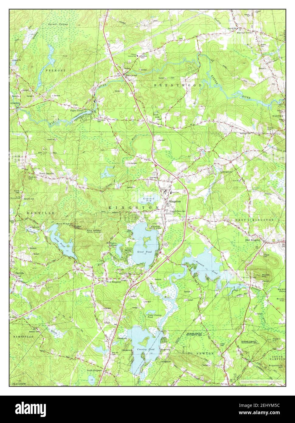 Kingston, New Hampshire, map 1981, 124000, United States of America by