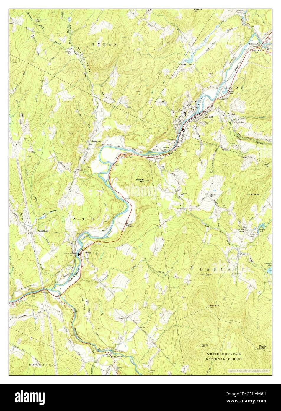 Lisbon, New Hampshire, map 1967, 124000, United States of America by