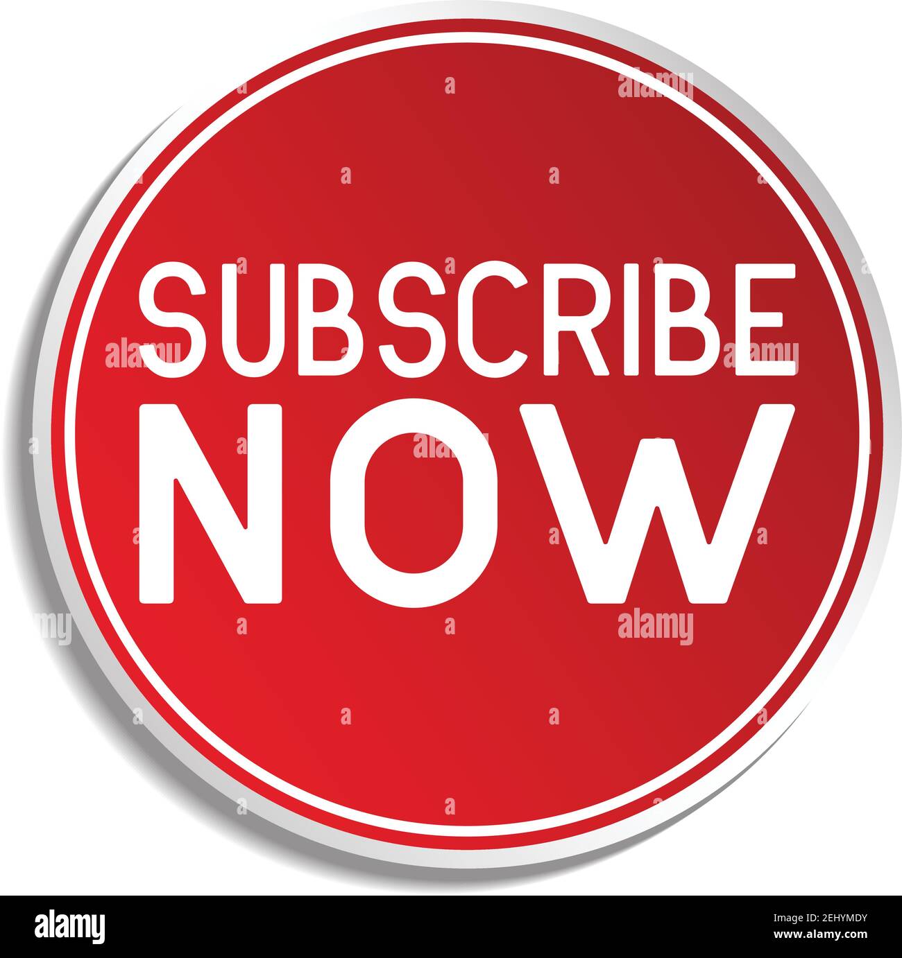 subscribe button label on white background. vector illustration Stock Vector