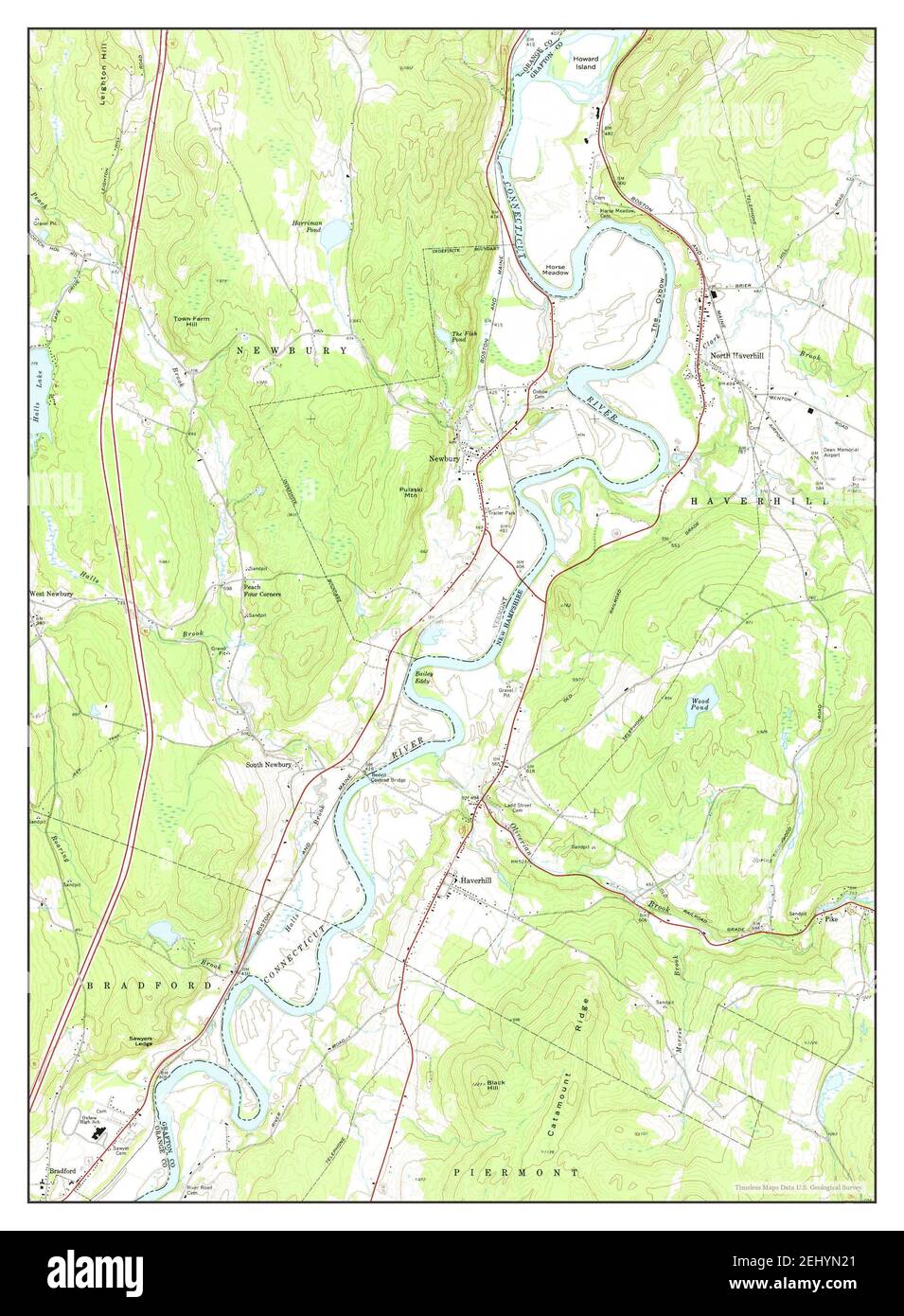 Newbury, New Hampshire, map 1973, 124000, United States of America by