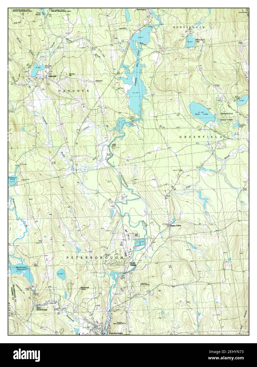 Peterborough North, New Hampshire, map 1997, 124000, United States of