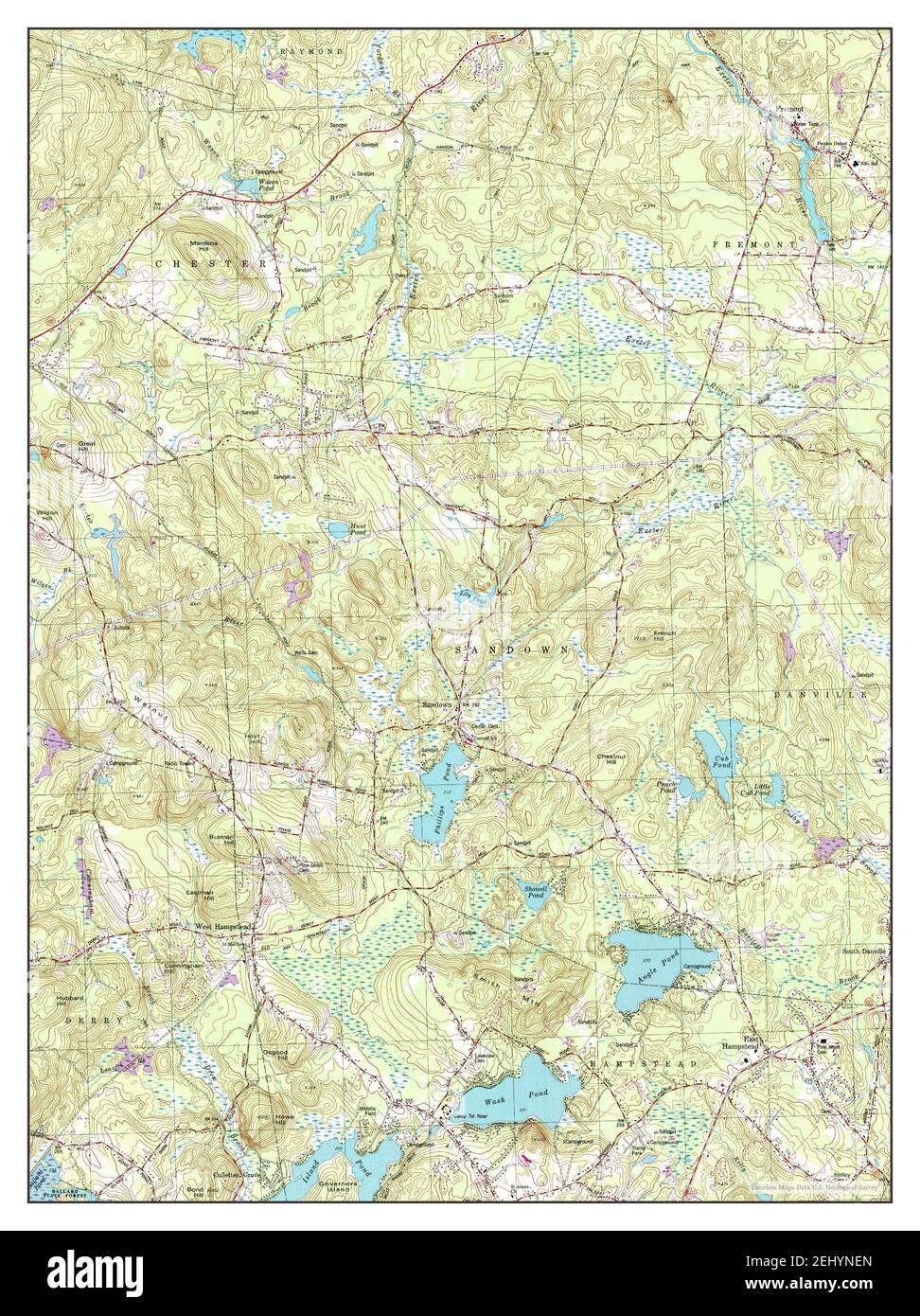 Sandown, New Hampshire, map 1981, 124000, United States of America by