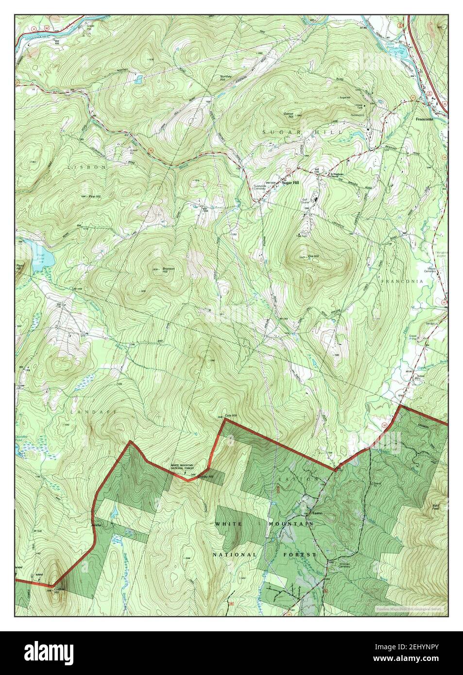 Sugar Hill, New Hampshire, map 1995, 124000, United States of America