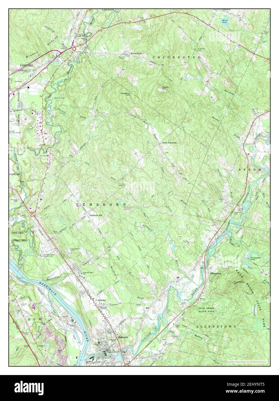 Suncook, New Hampshire, map 1967, 124000, United States of America by Timeless Maps, data U.S