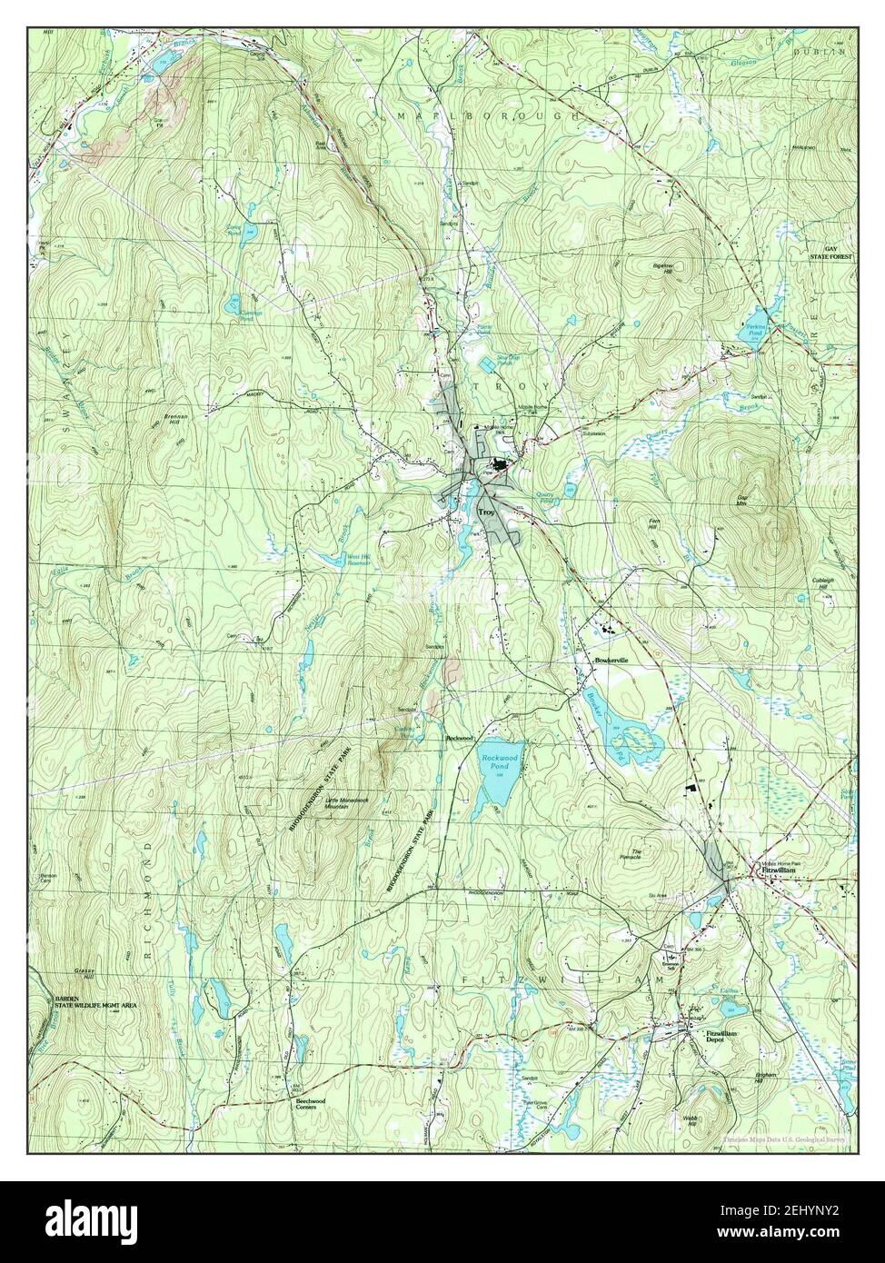 Troy, New Hampshire, map 1998, 124000, United States of America by