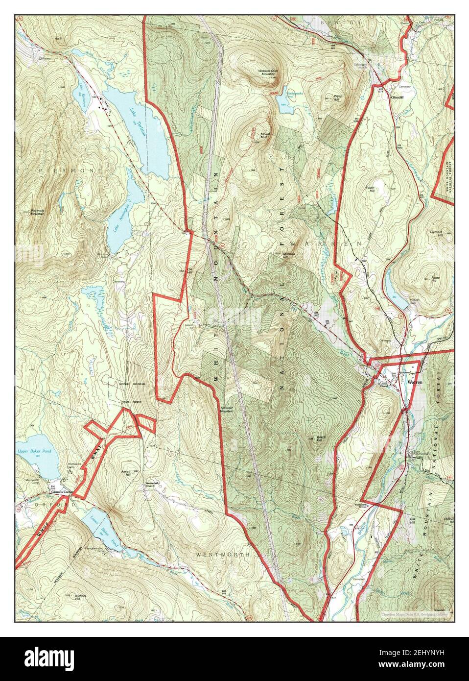 Warren new hampshire map Cut Out Stock Images & Pictures Alamy
