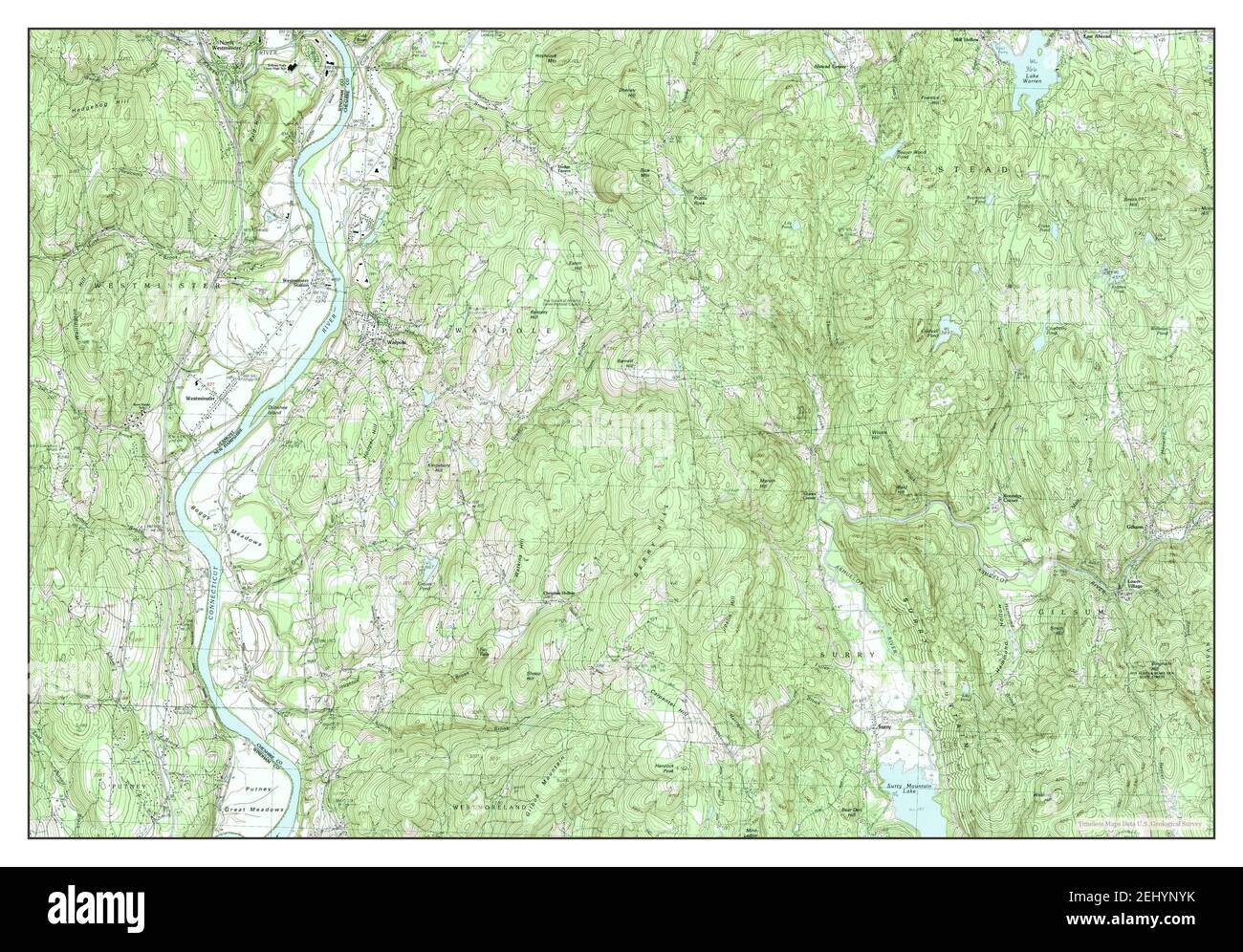 Walpole, New Hampshire, map 1985, 125000, United States of America by