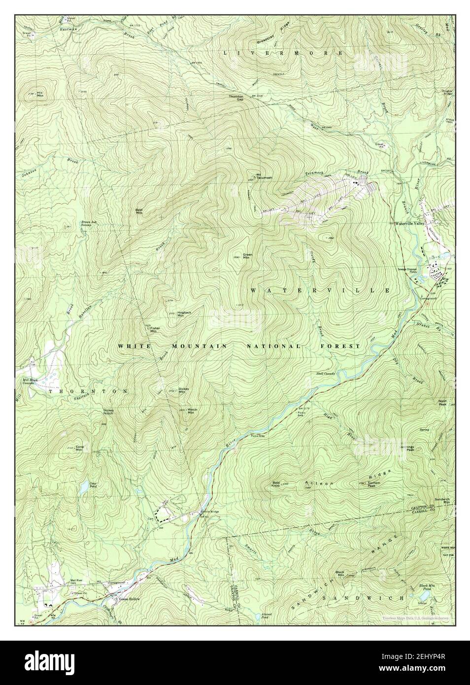 Waterville Valley, New Hampshire, map 1980, 124000, United States of
