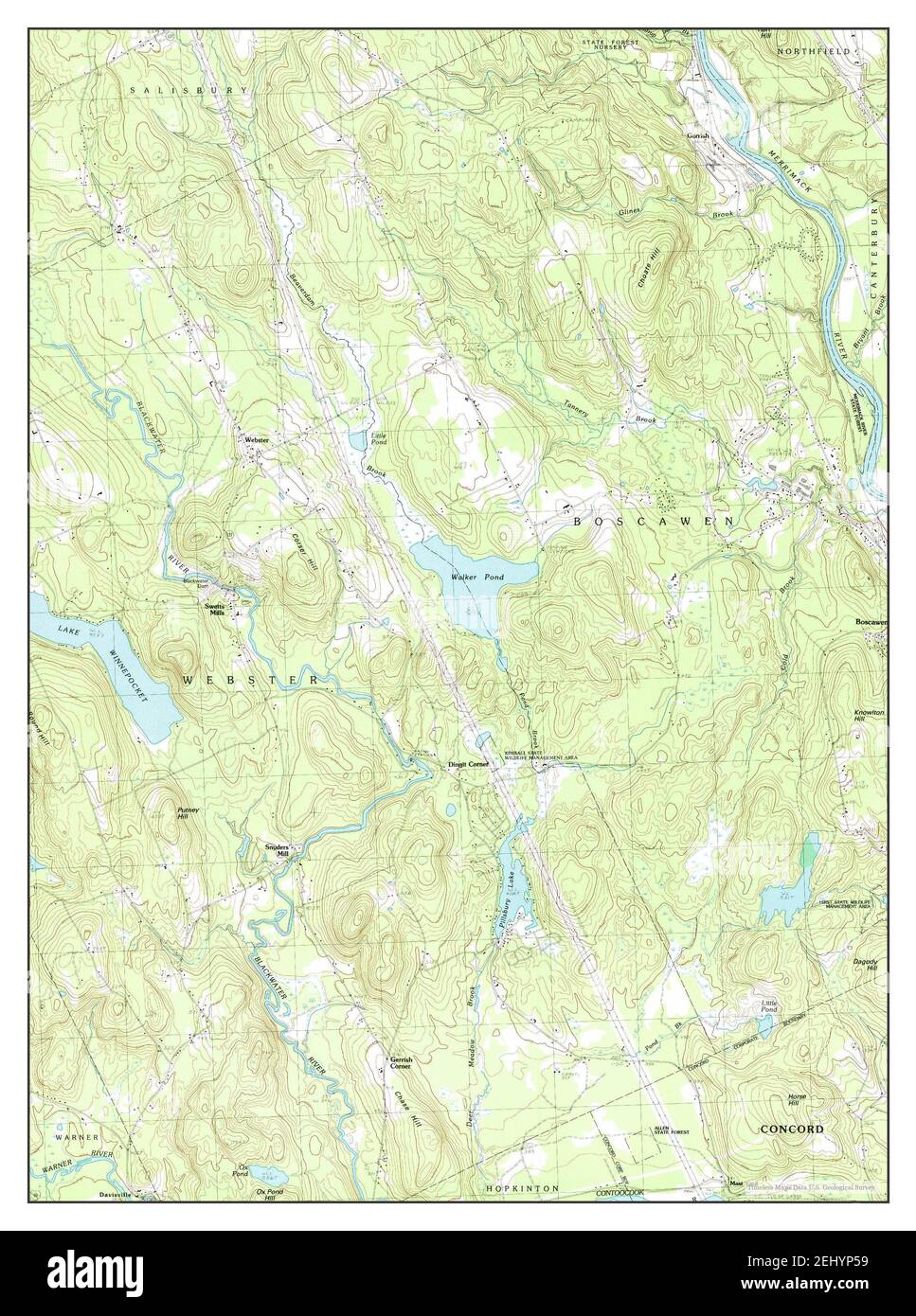 Webster, New Hampshire, map 2000, 1:24000, United States of America by ...