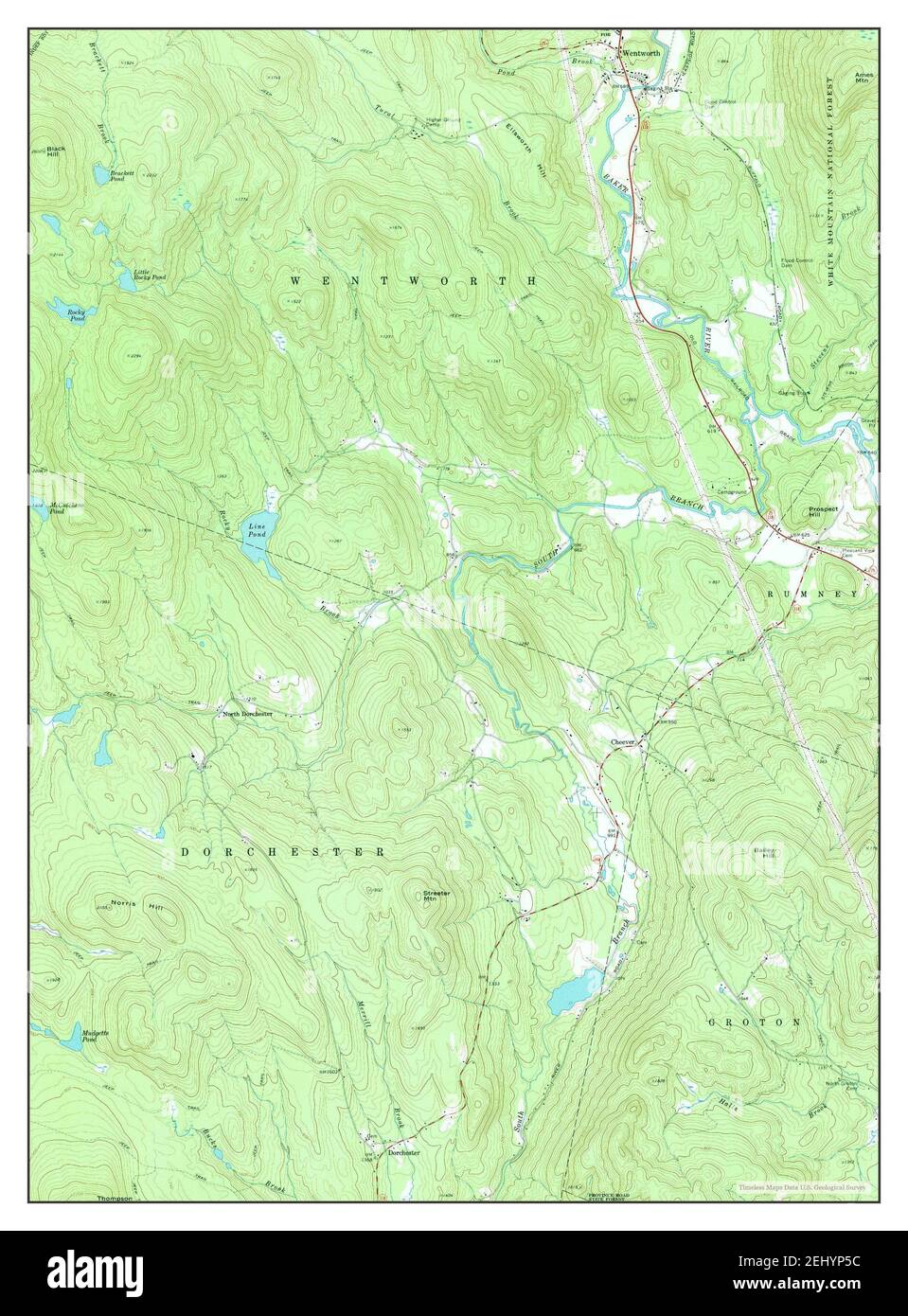Wentworth, New Hampshire, map 1974, 124000, United States of America