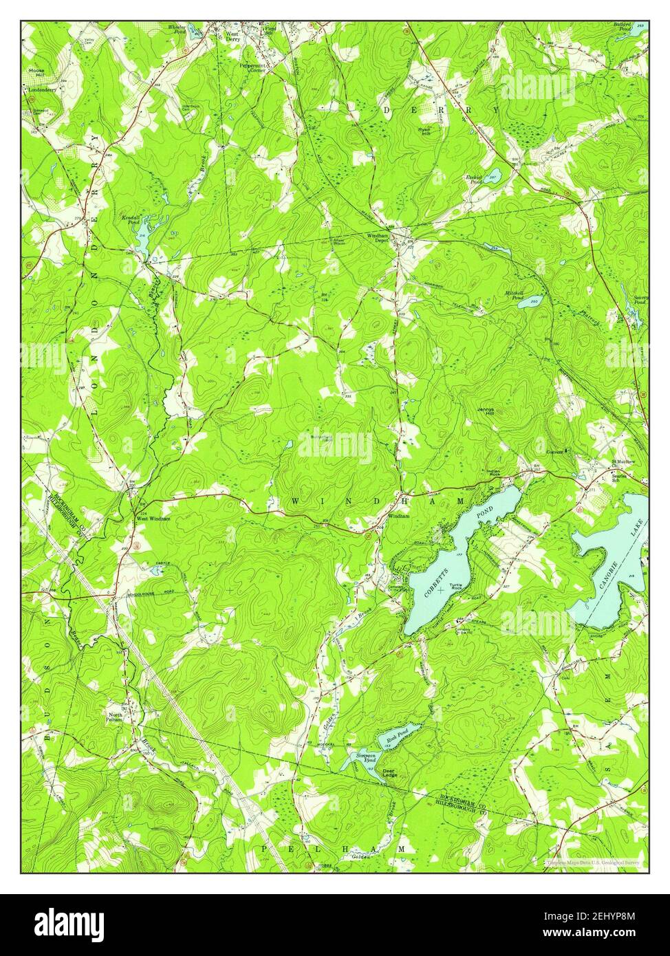 Windham, New Hampshire, map 1953, 124000, United States of America by