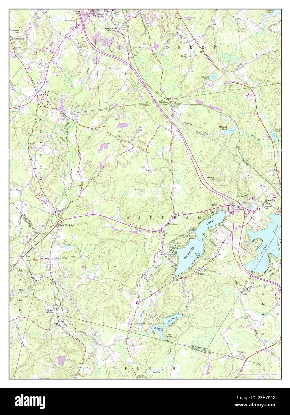 Windham, New Hampshire, map 1953, 124000, United States of America by