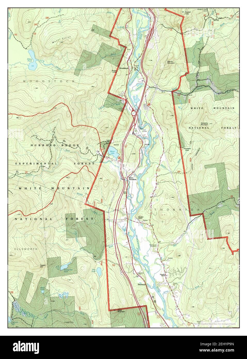 Woodstock new hampshire map Cut Out Stock Images & Pictures Alamy