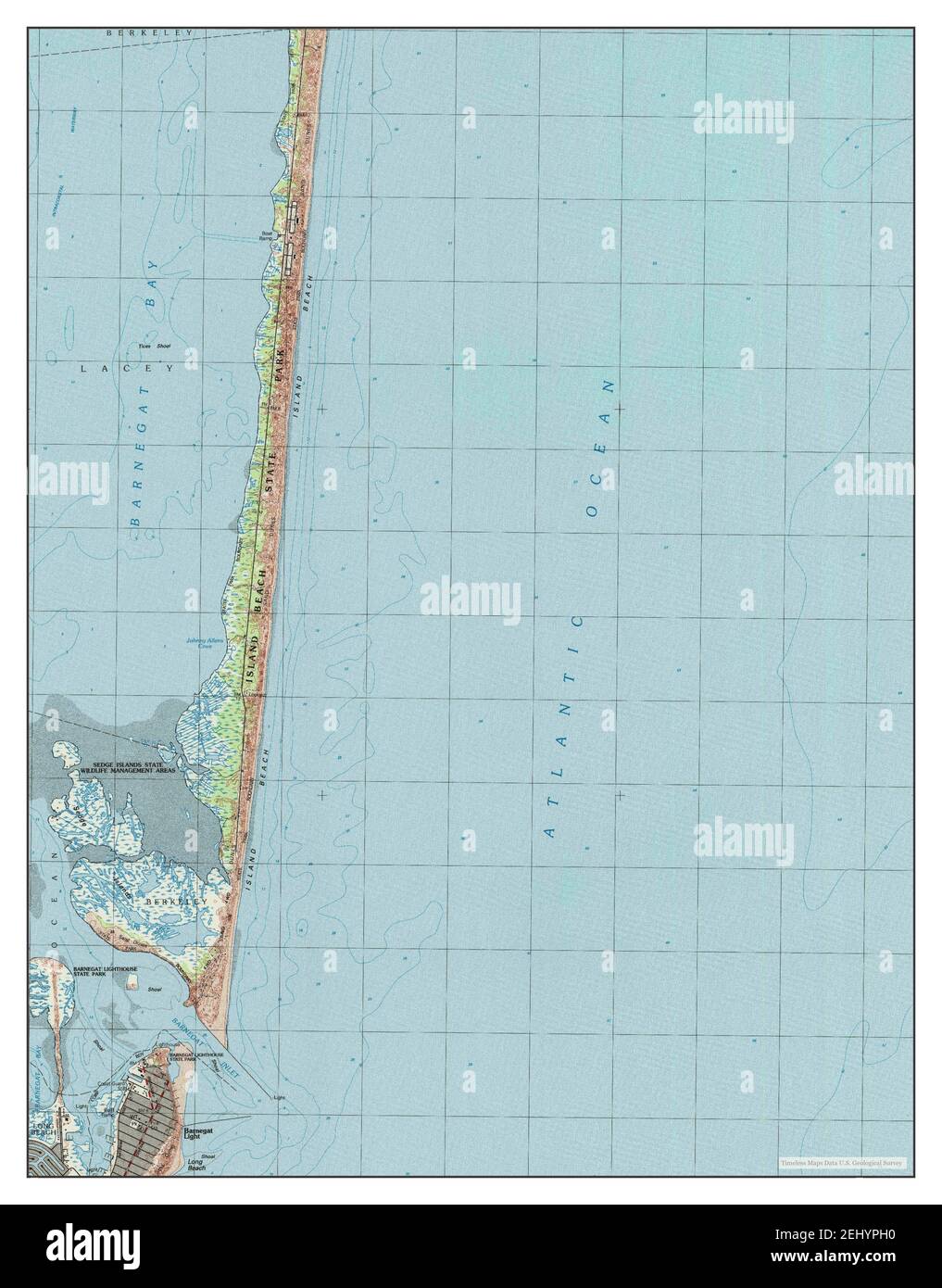 Barnegat Light, New Jersey, map 1989, 124000, United States of America