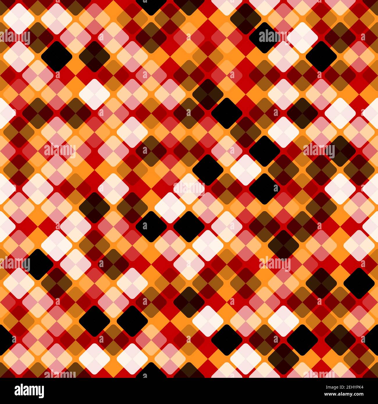 Vector seamless pattern of colored diagonal cells. Texture for textile print Stock Vector