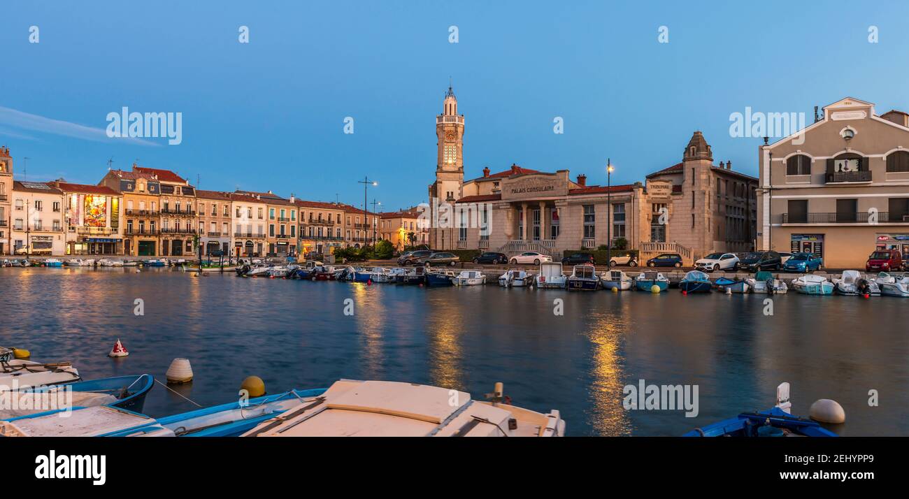 Panoramic view of the city of Sète in Occitania, France Stock Photo