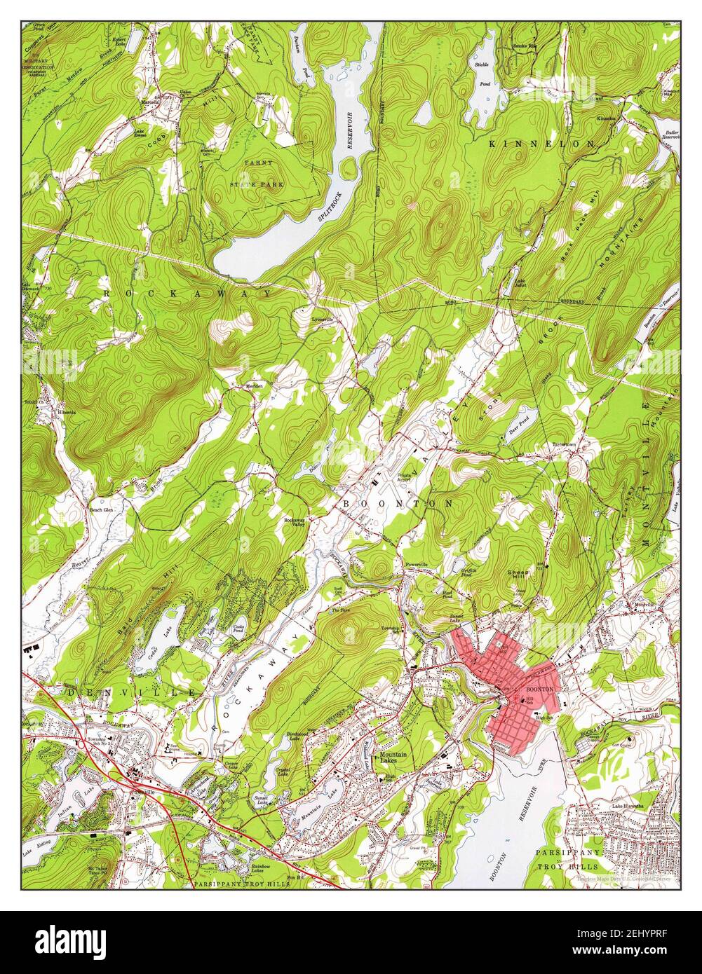Boonton, New Jersey, map 1954, 1:24000, United States of America by 