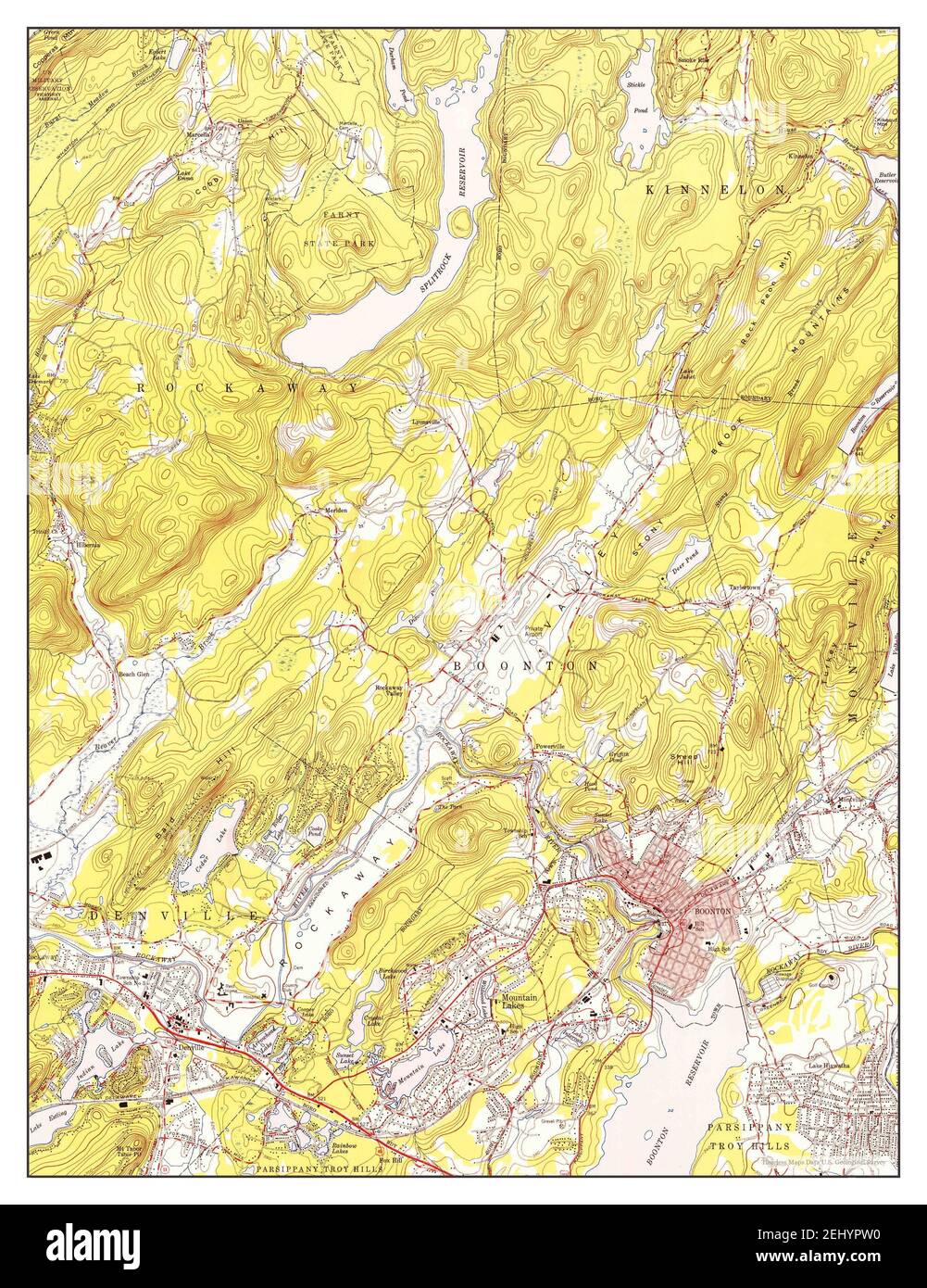 Boonton, New Jersey, map 1954, 1:24000, United States of America by 