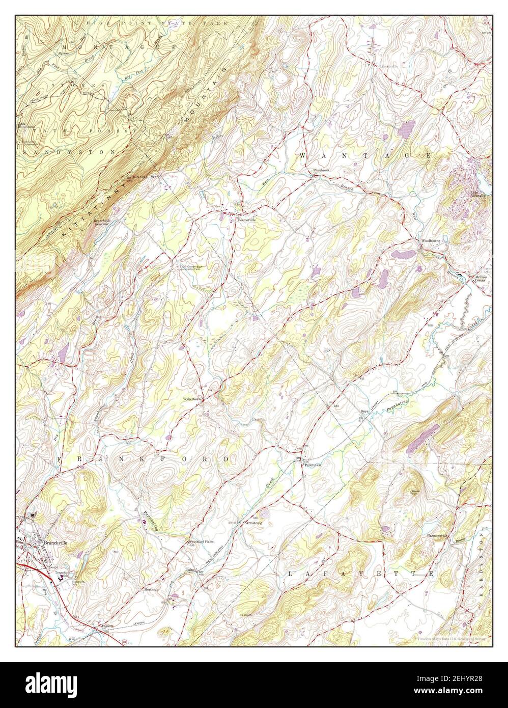 Map of branchville hires stock photography and images Alamy