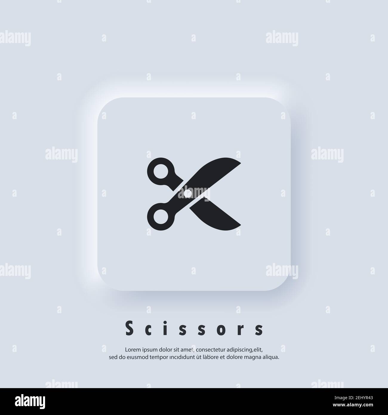 Scissors icon or logo. Scissors flat icons. Vector EPS 10. UI icon ...