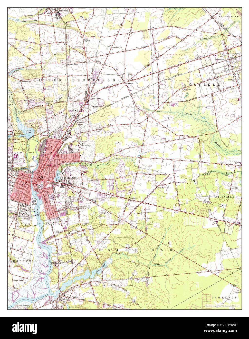 Bridgeton, New Jersey, map 1953, 124000, United States of America by