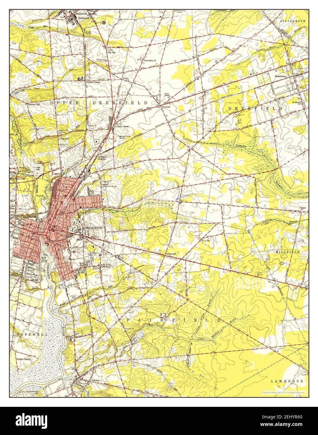 Bridgeton New Jersey Map 1953 124000 United States Of America By Timeless Maps Data Us 4876