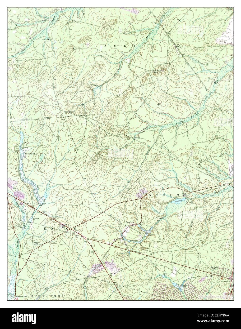 Brookville, New Jersey, map 1957, 1:24000, United States of America by Timeless Maps, data U.S. Geological Survey Stock Photo
