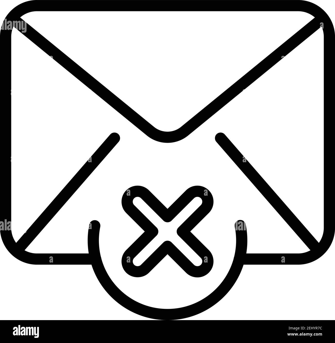 Mail reject dislike icon. Outline mail reject dislike vector icon for ...