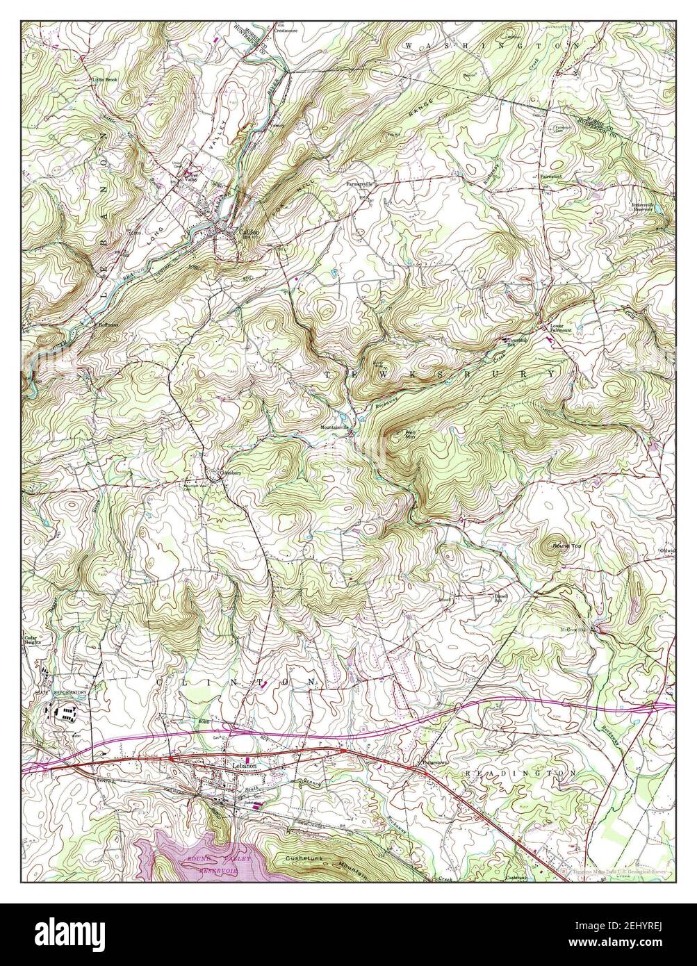 Califon, New Jersey, map 1954, 124000, United States of America by