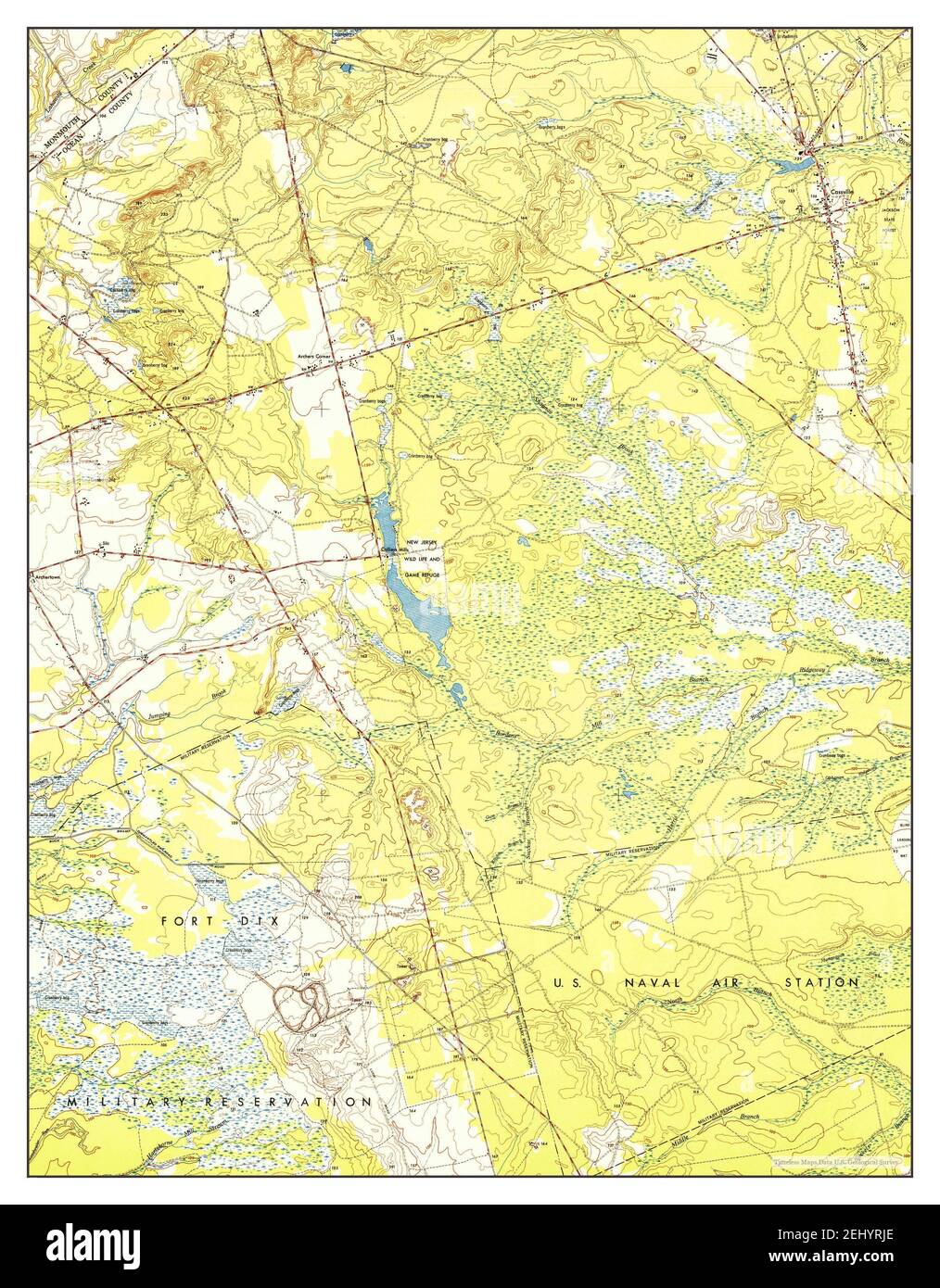 Cassville, New Jersey, map 1948, 1:24000, United States of America by Timeless Maps, data U.S. Geological Survey Stock Photo