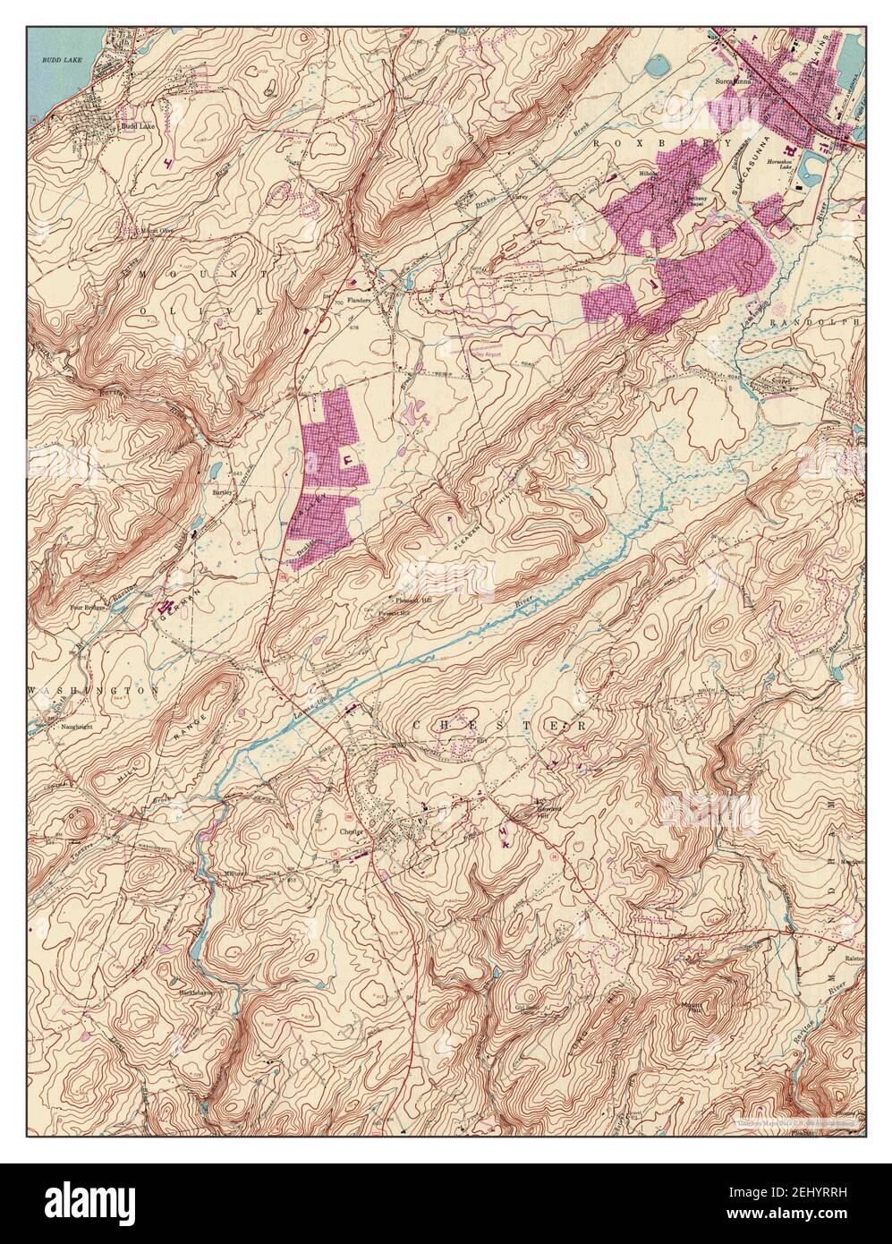 Chester, New Jersey, map 1954, 124000, United States of America by