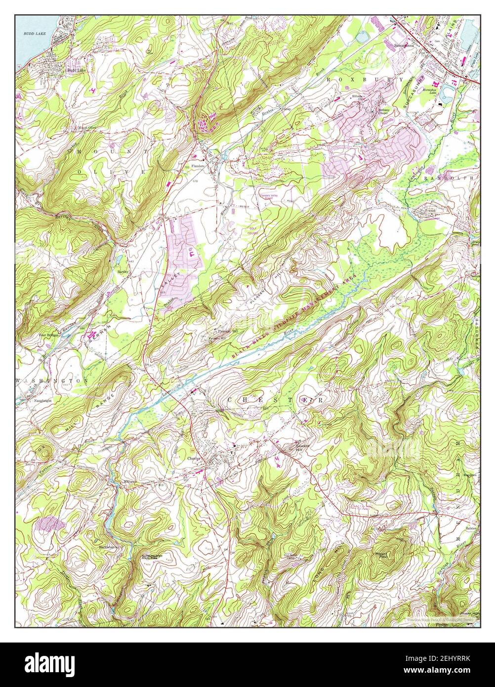 Chester, New Jersey, map 1954, 124000, United States of America by