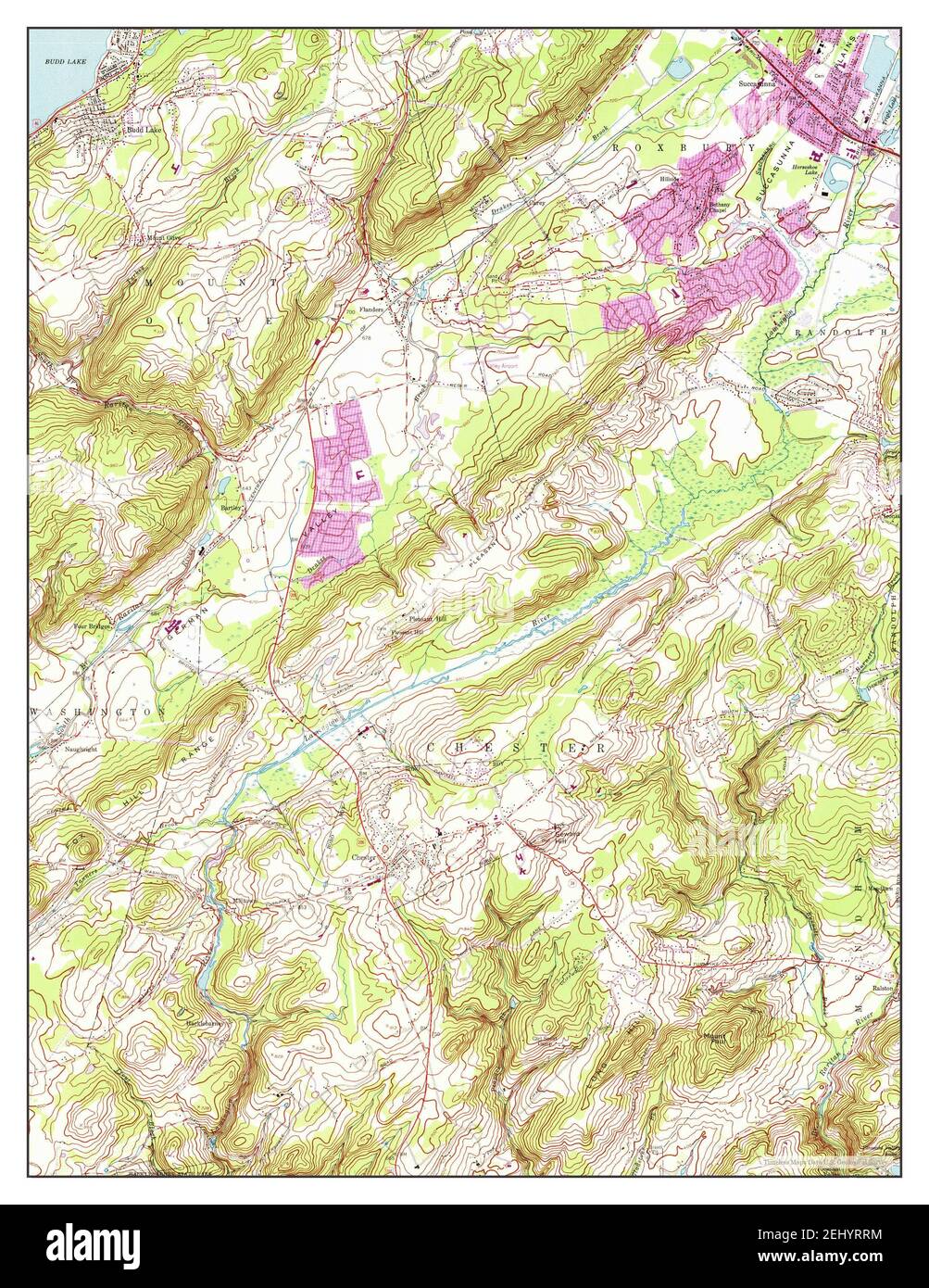 Chester, New Jersey, map 1954, 124000, United States of America by