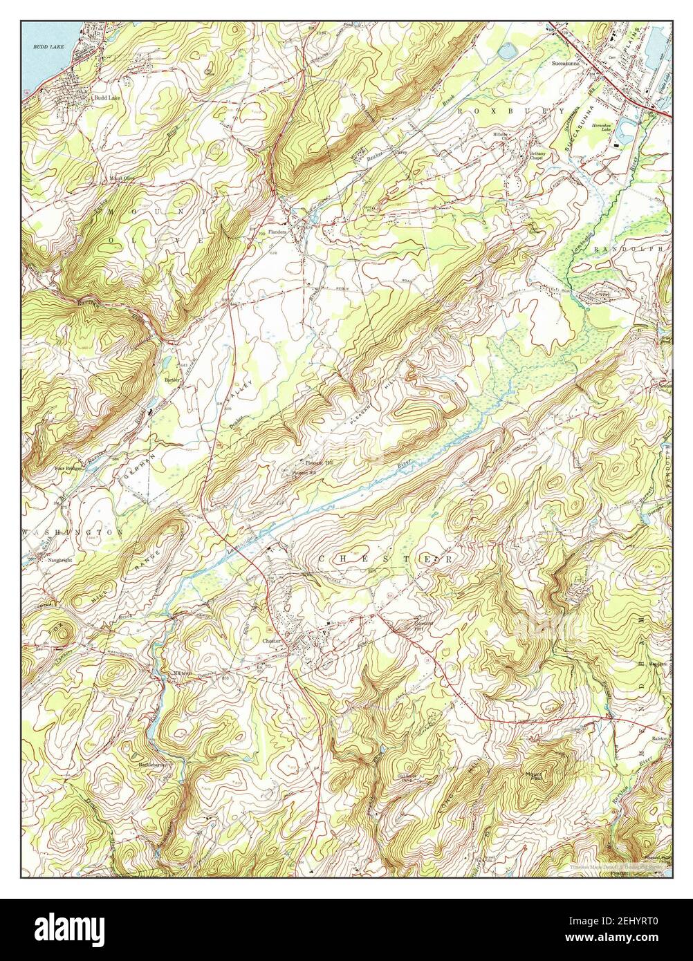 Chester, New Jersey, map 1954, 124000, United States of America by