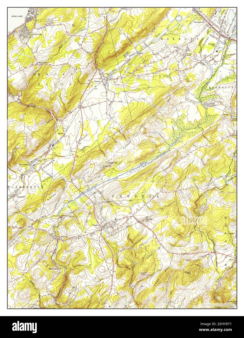 Chester, New Jersey, map 1954, 124000, United States of America by