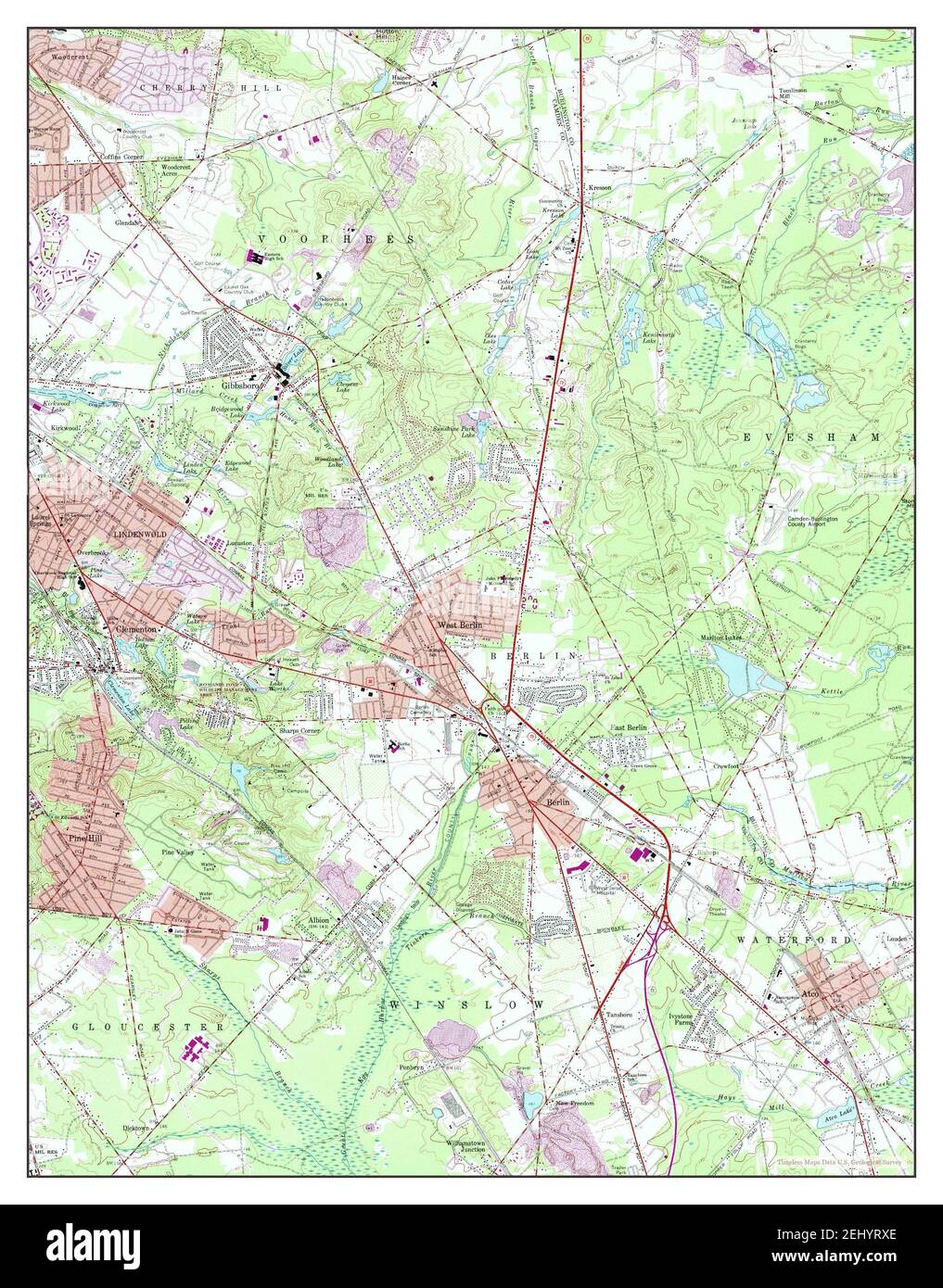 Clementon, New Jersey, map 1967, 124000, United States of America by