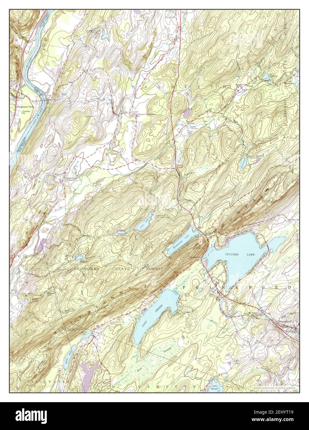 Culvers Gap New Jersey Map 1954 124000 United States Of America By Timeless Maps Data Us 5930