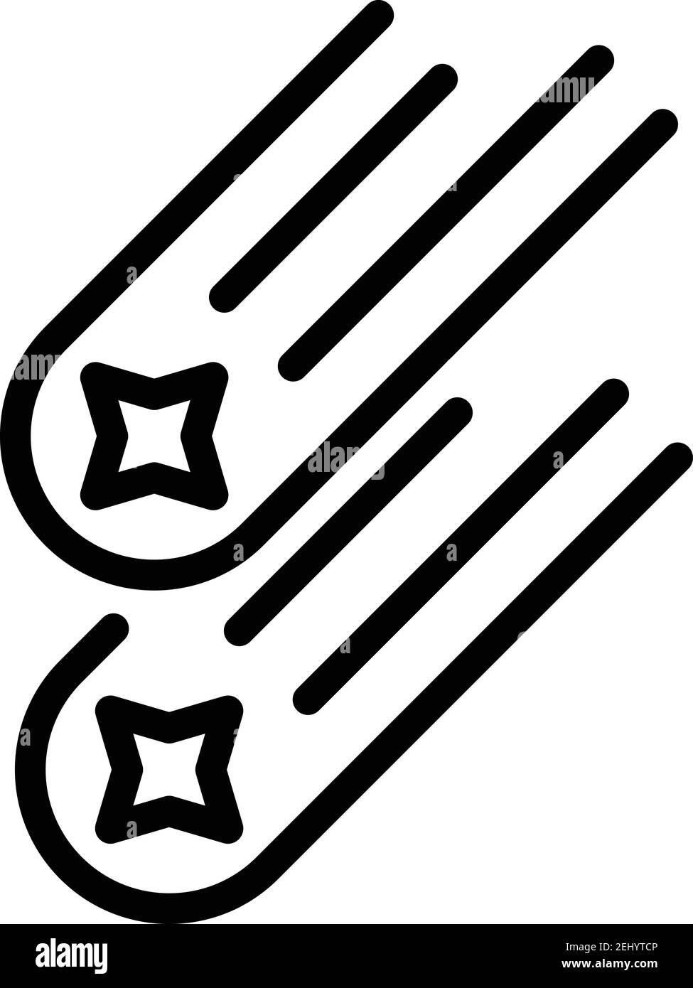 Asteroid icon. Outline asteroid vector icon for web design isolated on ...